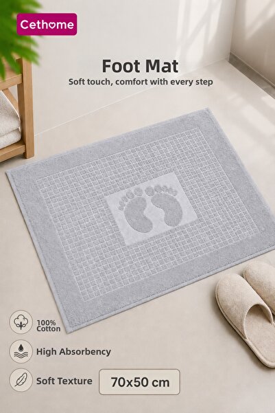Weweus Çethome Light Gray Color Foot Towel