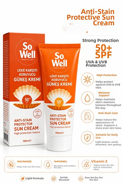Sowell Anti-Blemish Sunscreen 100 ml Spf 50+ – Uva & Uvb Protective Moisturiz...