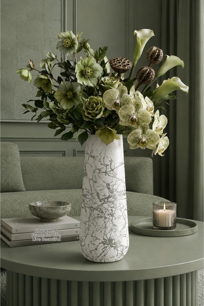 betonmall Vază din beton Ghiveci decorativ Accesoriu elegant realizat manual