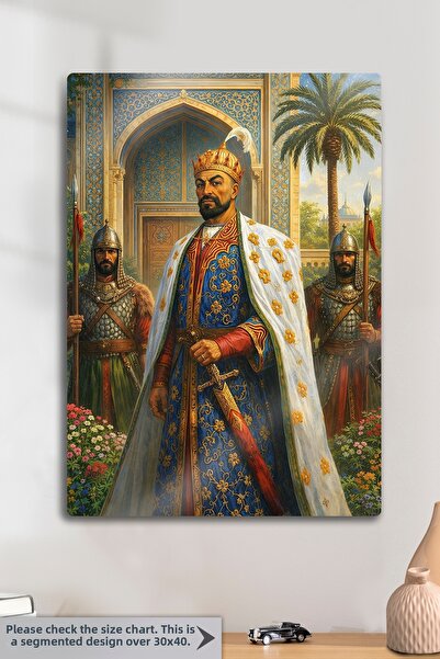 DekorHane Metal Print - Emir Timur Timurlenk Turkish Historical Portrait Desi...