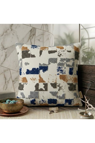İFA غطاء وسادة منقوش بنمط تجريدي حديث، طقم من قطعتين - 45x45 سم