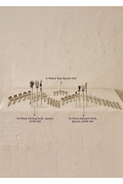 Bella Maison Siena 42 Piece Fork Spoon Knife Set Silver