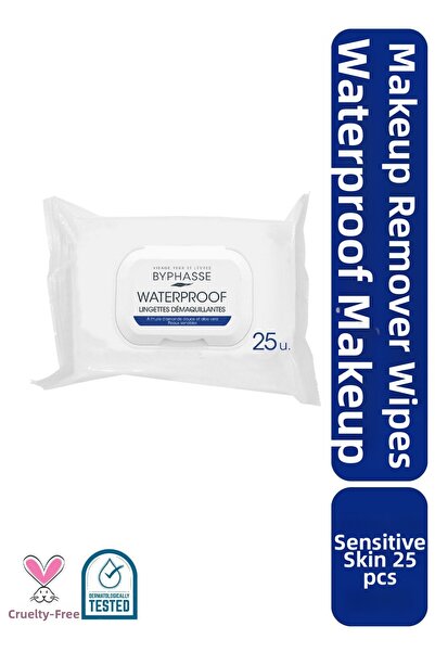 BYPHASSE Waterproof Make-up Removal Wipes Sensitive Skin 25 pieces