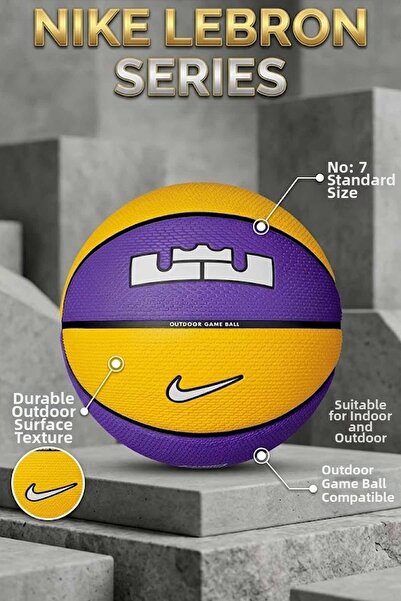 Nike Minge de baschet LeBron James Playground Nr. 7 - Durabilă pentru exterio...