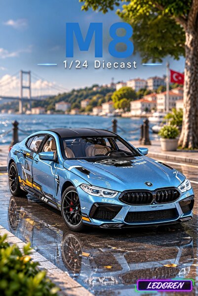 L'eDoren Blue Color M8 Mh8 800 Manhart 1/24 Diecast Collection Model Car