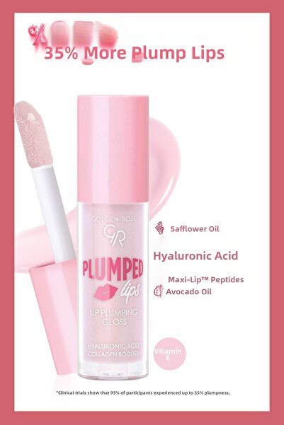 Golden Rose Plumped Lips Lipgloss No: 201 - Plumping Effect and Moisturizing ...