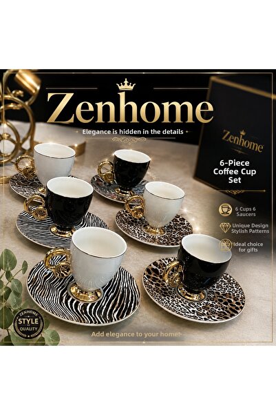 Santara Acar Leoparli 6-Piece Cup Set