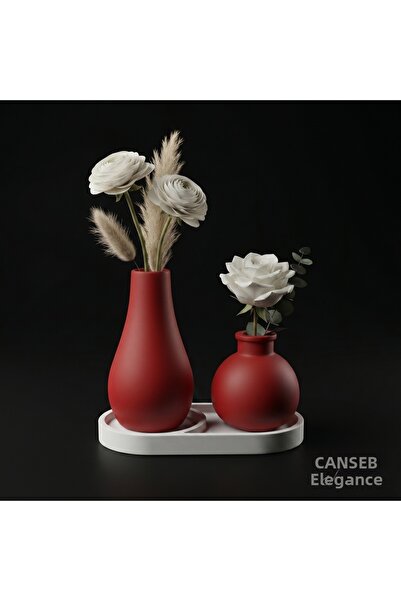 CANSEB Elegance 3-Piece Premium Avangard Vase Set - Self-Fragrant