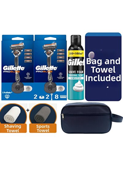 Gillette Машина Proglide 2 + 8 резервни ножчета за бръснене + 2 стойки + 300 ...