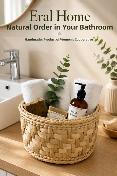 SS ERAL KOOP Decorative Multi-Purpose Organizer Basket Wicker Handmade