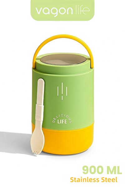 Vagonlife 900 ml 3-Compartment Leakproof Stainless Steel Bento Lunch Box with...