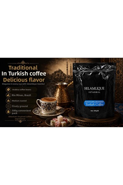 Selamlique Istanbul Traditional Turkish Coffee 500 g – Premium Flavor of Dist...
