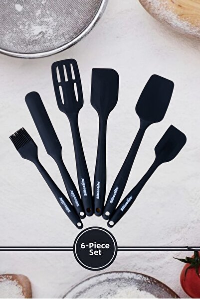 Empressco Silicone Kitchen Set 6 Pieces, Heat Resistant Fireproof Non-Stick S...