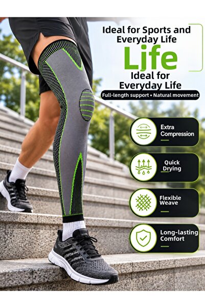 Generic Brand Long Compression Knee Support Strong Support for Sports and Dai...
