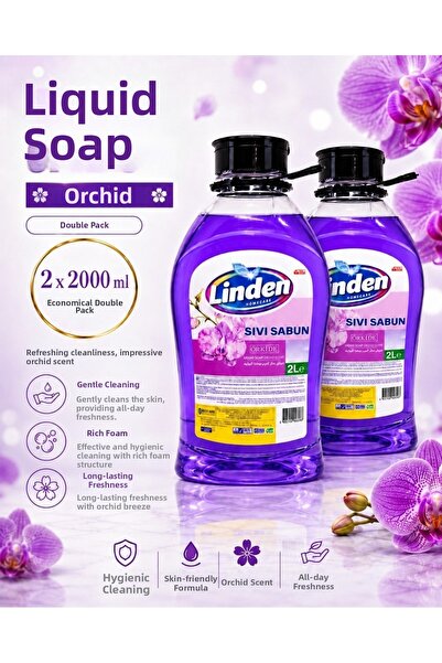Linden Liquid Soap 2000 ml Orchid X2 Pieces