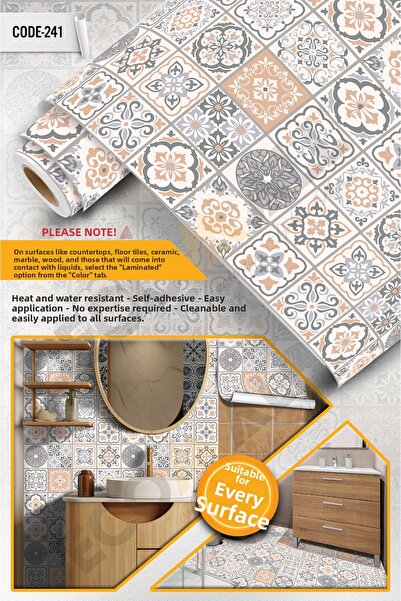 DECOMALL CODE-241 Rezistent la apă Bucătărie Baie Pardoseală Mobilier din mar...