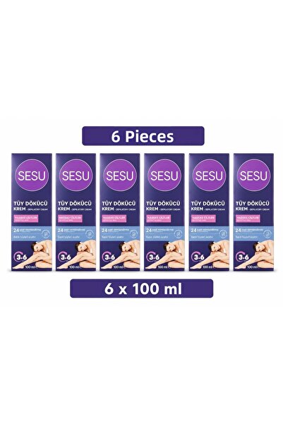 Sesu Depilatory Cream Sensitive Skin 100 ml X 6 Pieces