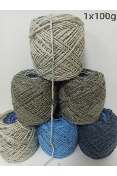 İPEK YÜN İPLİK DÜNYASI Wool Acrylic Color Transitioning Batik Knitting Yarn 1...