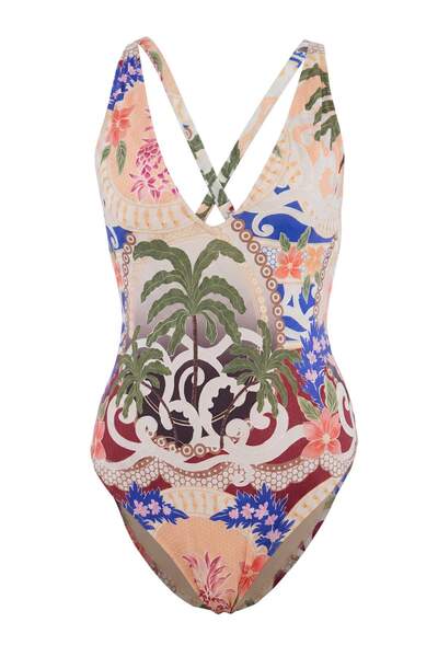 Trendyol Collection Costum de baie fără mâneci, cu textură, multicolor, tip b...