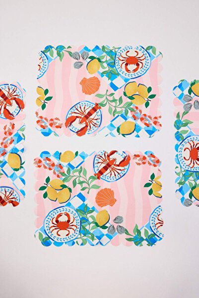 TRENDYOLMİLLA HOME 4-Piece Printed American Service Set