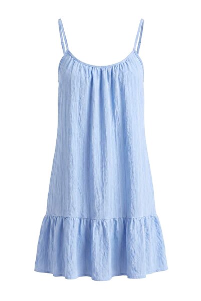 Trendyol Collection Blue Pool Collar Shift/Straight Cut Short / Mini Woven Dr...