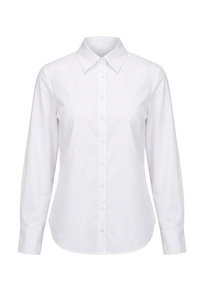 Trendyol Collection Trendyolmilla Wardrobe Essentials – قميص أبيض سهل الكي بق...