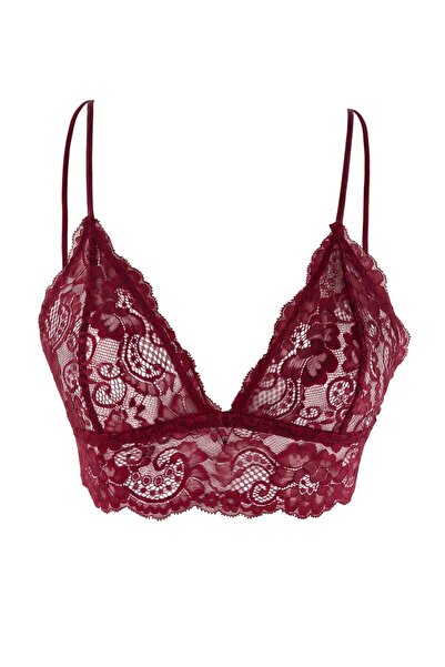 Trendyol Collection حمالة صدر مثلثة الشكل بدون أسلاك وبدون أغطية من الدانتيل ...
