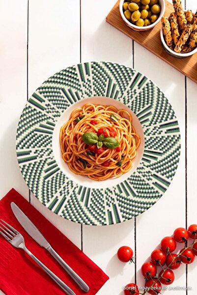 TRENDYOLMİLLA HOME Retro Patterned Pasta Plate Tphaw27Tbk00018