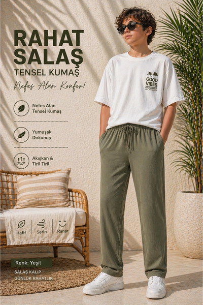 xo kids moda Nk 8-14 godina starih šale pantalona kaki boje