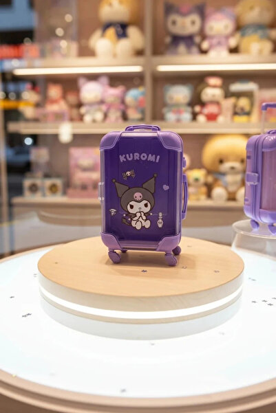 SANRIO Lisanslı Kuromi Mini Bavul Saklama Kutusu – Dekoratif Düzenleyici 13 Cm