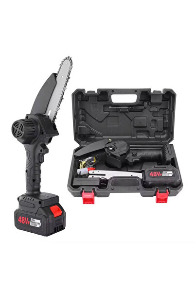 arwil Μίνι αλυσοπρίονο, ασύρματο, λεπίδα 6 ιντσών, φορητό, με 2 μπαταρίες 48V...