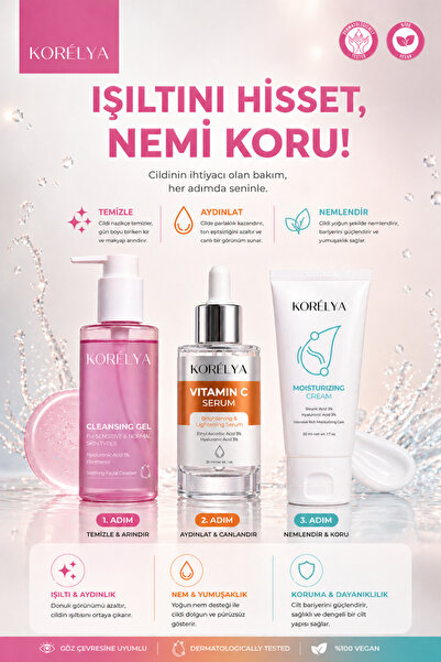 KORELYA Işıltı Veren Cilt Bakım Seti
