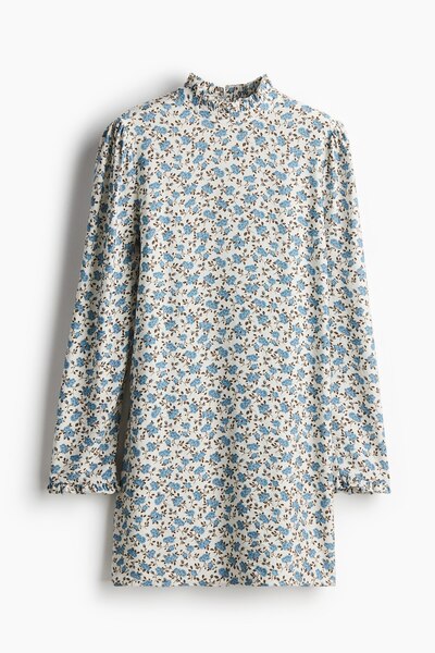 H&M Fırfırlı Jarse Elbise