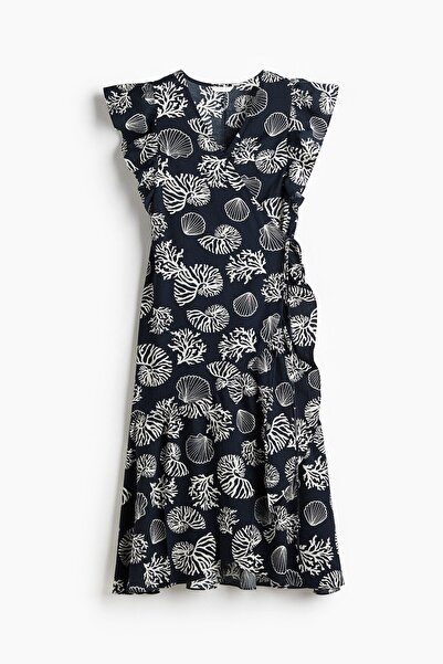 H&M Desenli Anvelop Elbise