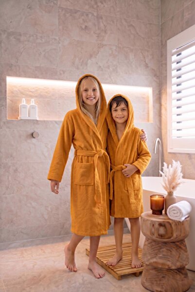 Ender Home رداء حمام بغطاء للرأس من CottonVerse للشباب والأطفال – 100% قطن، ل...