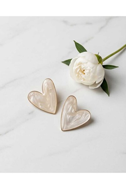 Dodemert Home White Trend Heart Earrings