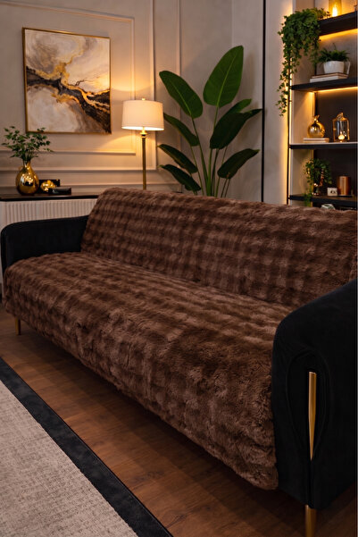 Shopyteks Κάλυμμα καναπέ Bubble Rabbit Feather Bitter Brown 170x210 – Βελούδι...