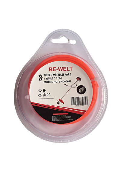 Be-welt Tırpan Kare Misina- 1.6mm 15 Metre Mini