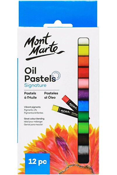 Mont Marte Маслени пастелни моливи, комплект от 12 броя