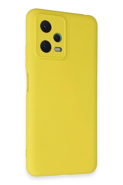 Generic Brand Redmi note 12 5g case nano velvet inside silicone - yellow