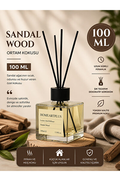 homeartplus sandal wood Kokulu Beyaz Cubuk oda kokusu 100 ml