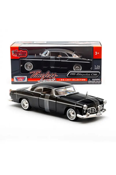 Genel Markalar Motomax Siyah 1955 Chrysler C300 1/24 Die Cast Model Araç