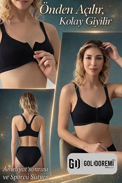 GALLİPOLİ Ιατρικό σουτιέν Bralet Sportsman 1061-γυναικείο, βαμβακερό (ΜΑΥΡΟ) ...