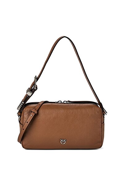 PİNKO Geantă de umăr tip bauletto din piele 25 cm