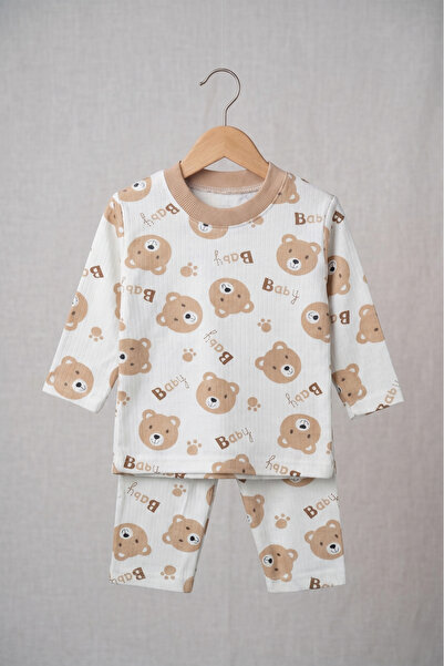 AyCaTa Erkek Bebek Desenli Uzun Kollu Pijama Takımı