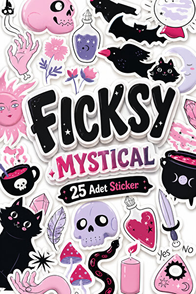 Ficksy مجموعة ملصقات غامضة - 25 قطعة من ملصقات الملصقات