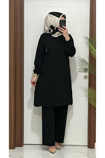 MODA ALMİRA 7575 K85 GÜLCE TAKIM SİYAH RENK