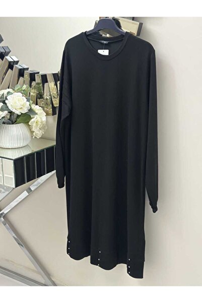 MODA ALMİRA 3636 K60 BÜYÜK BEDEN TAŞLI TUNİK SİYAH RENK