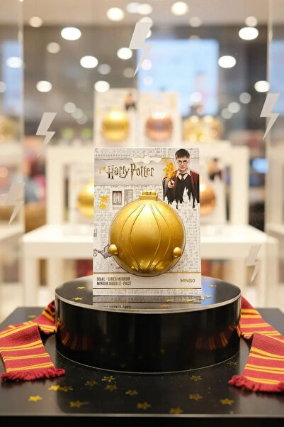 Miniso Harry Potter Lisanslı Golden Snitch Figürlü Çift Taraflı Ayna