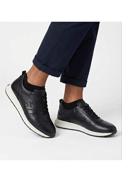 ÇBN SHOES Men's Black Genuine Leather Lace-Up Casual Shoes Light Sole Orthope...